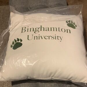 Binghamton University White Pillow